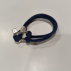 Young Men's Rope Bracelet With Clasp (Blue And Gray)