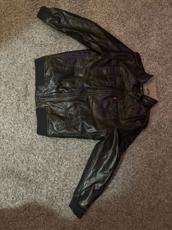 Levi Leather Bomber Jacket