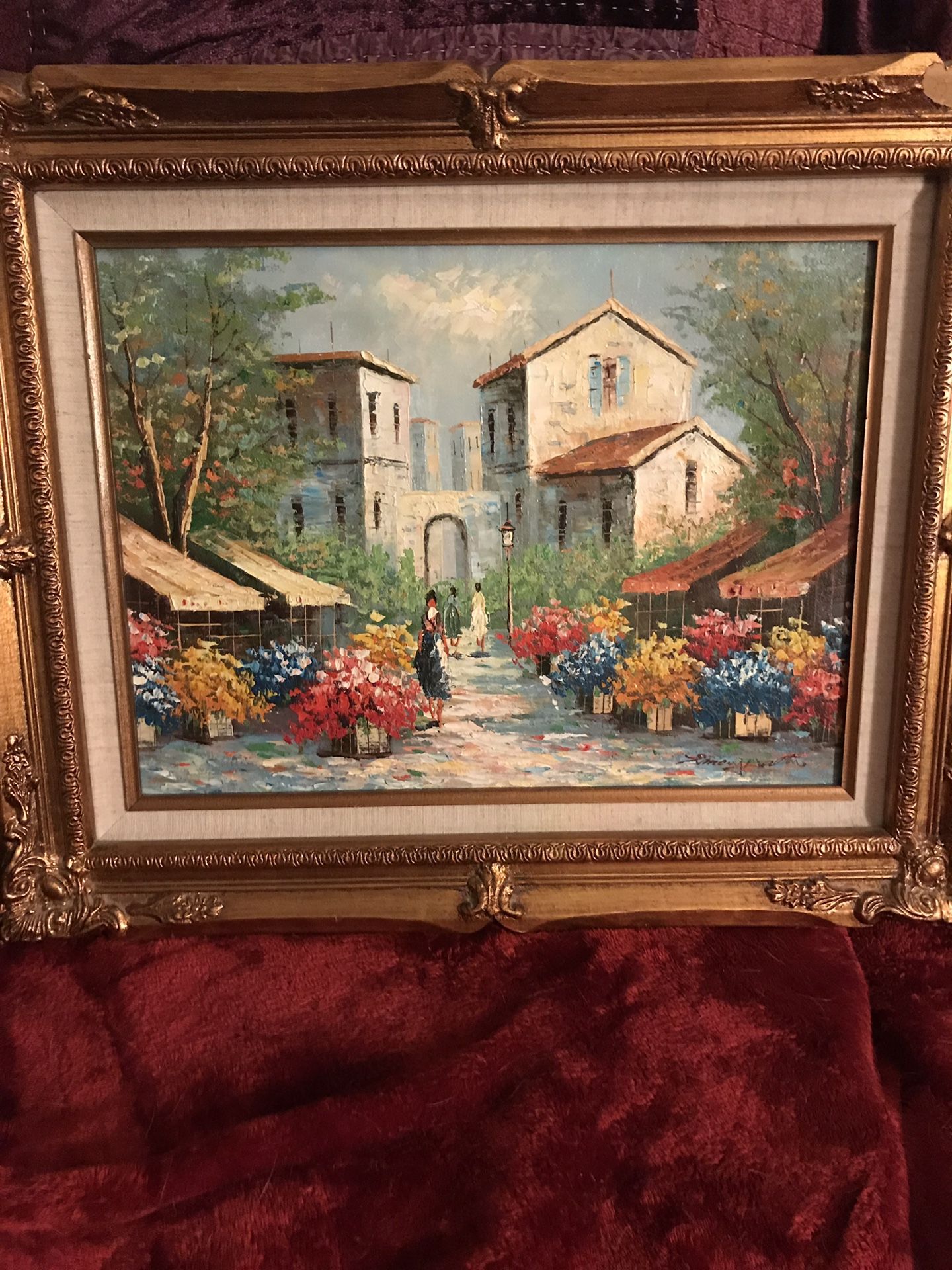 Emery Dalton oil painting nicely framed and beautiful colors.