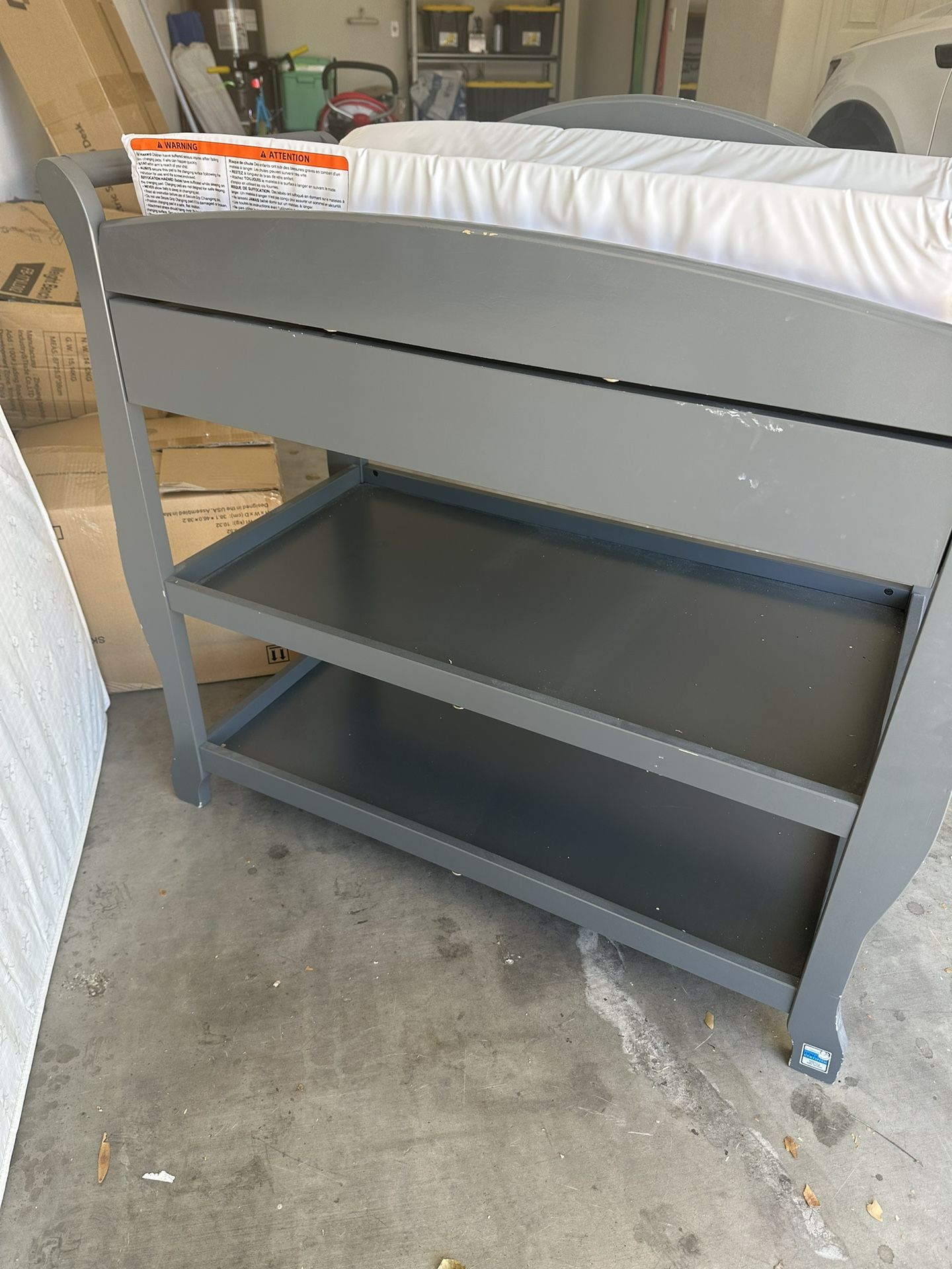 Grey Changing Table