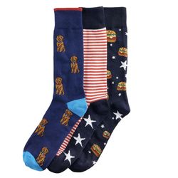 Men’s Croft & Barrow Novelty Socks 3 Pair Pack New Americana 