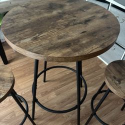 Rustic Bar Table & Stool Set 
