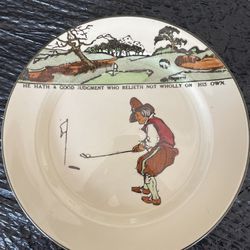 Antique- Royal Doulton Golf Series Plate