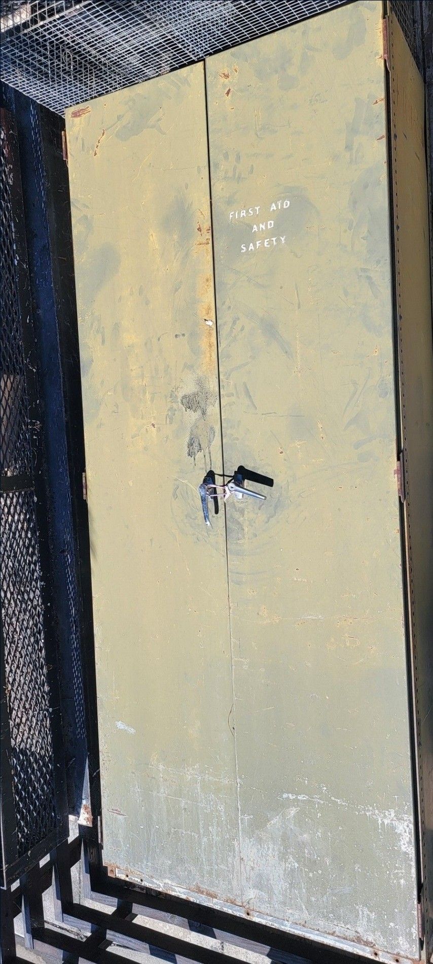 Vintage Military Medical Storage Cabinet 