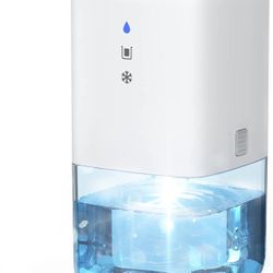 Dehumidifiers, 41oz (1100ml)Small Dehumidifiers, Dehumidifiers for Home with Drain Hose & Defrost 350 Sq.ft（3300 Cubic Feet）, 7 Color LED Light Portab