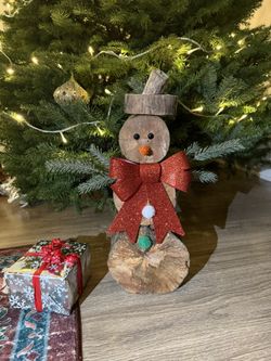 Wooden Snowman Christmas Decoration