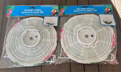 Two LED Paper Lanterns