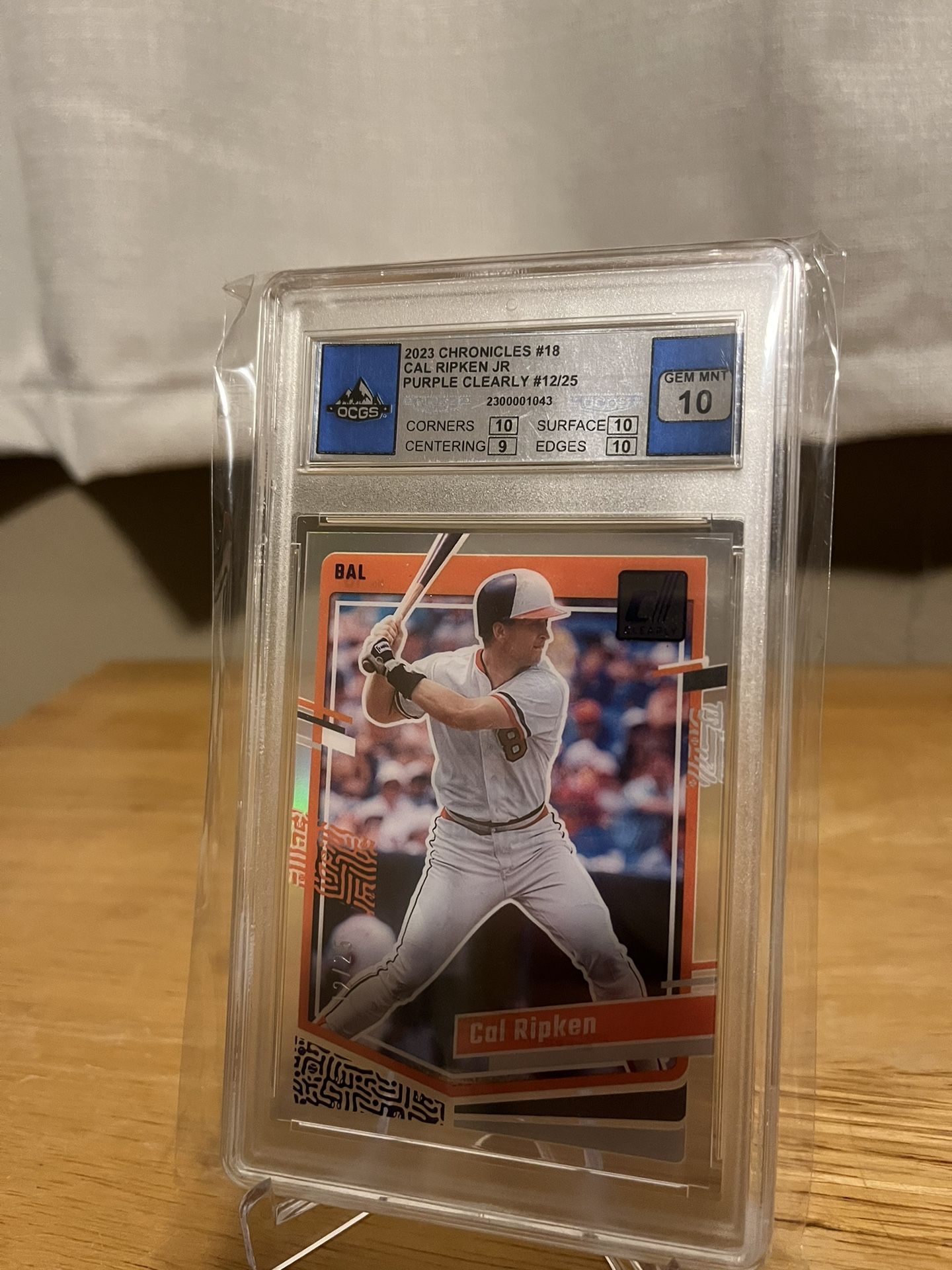2023 Clearly Donruss Purple Cal Ripken 12/25 Gem Mint
