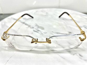 Cartier C Décor Vintage Rimless Gold Eyeglasses – Made in France + Case