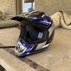 Helmet Blue Silver New Large 