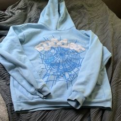 Spider hoodie sky blue