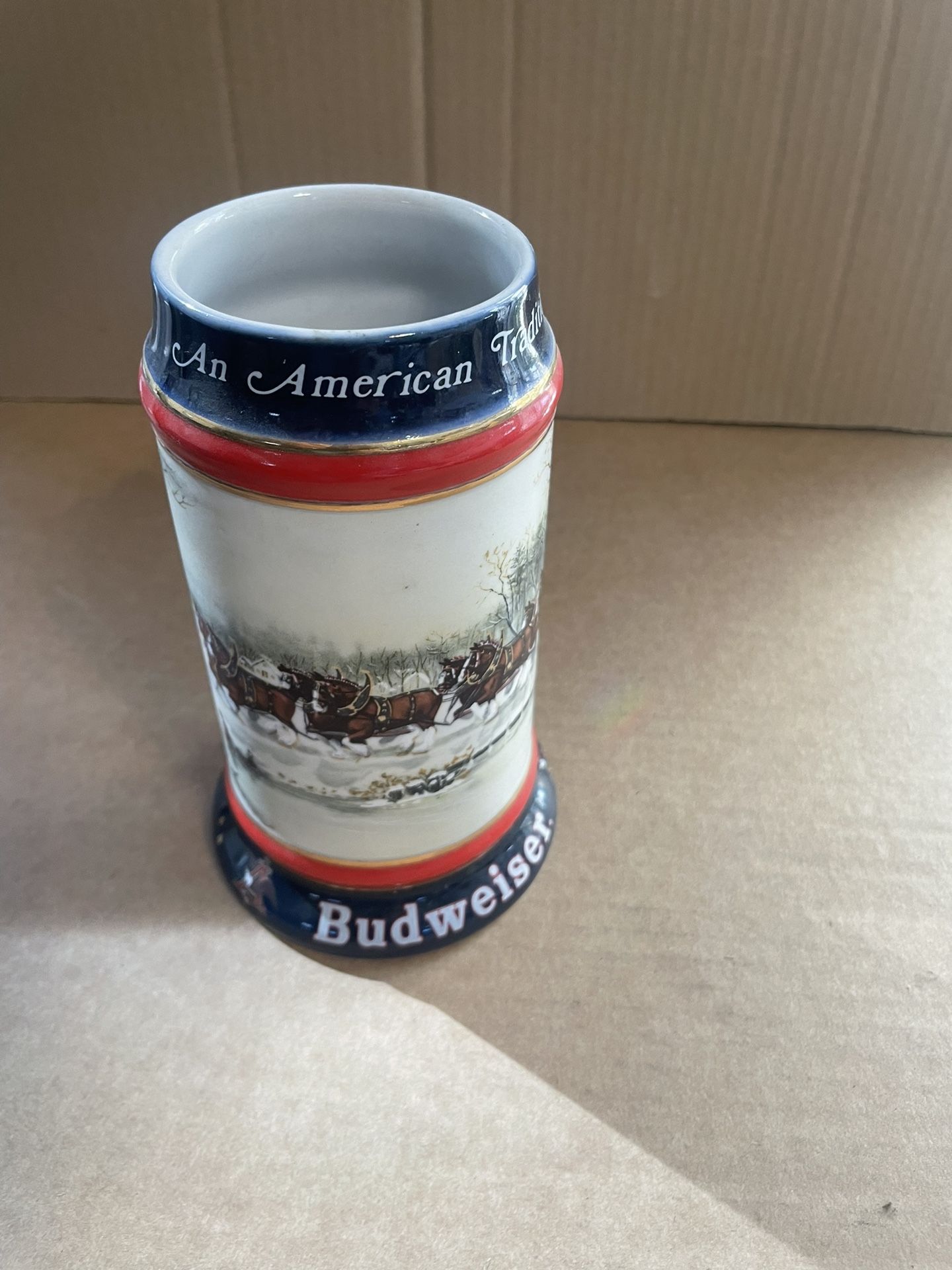 1990 Budweiser Holiday Stein