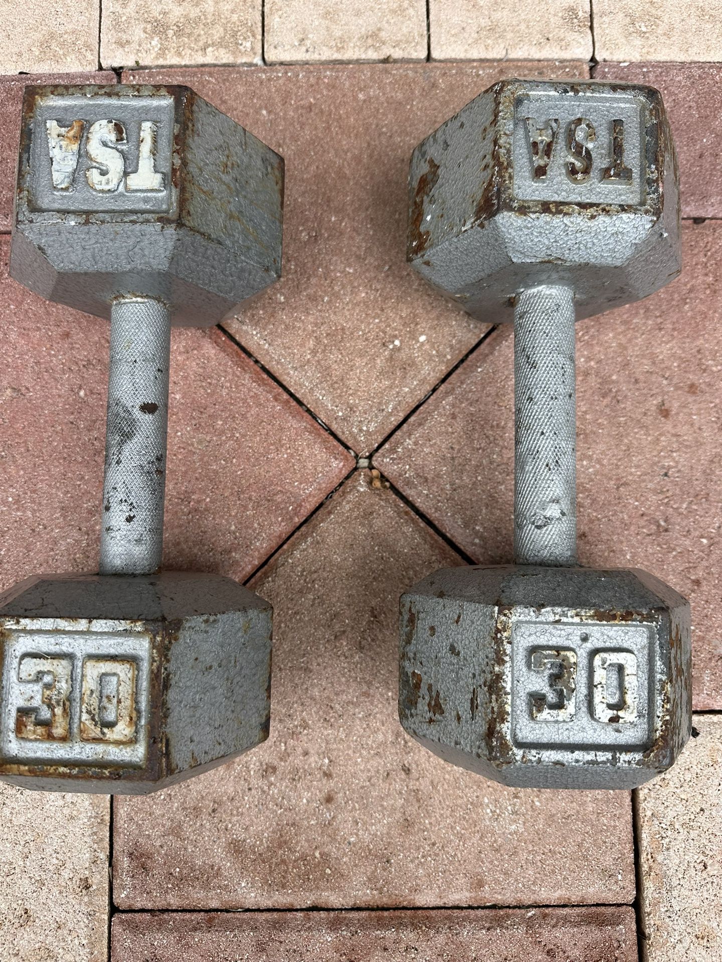 Set Of 30 Lbs Dumbbells