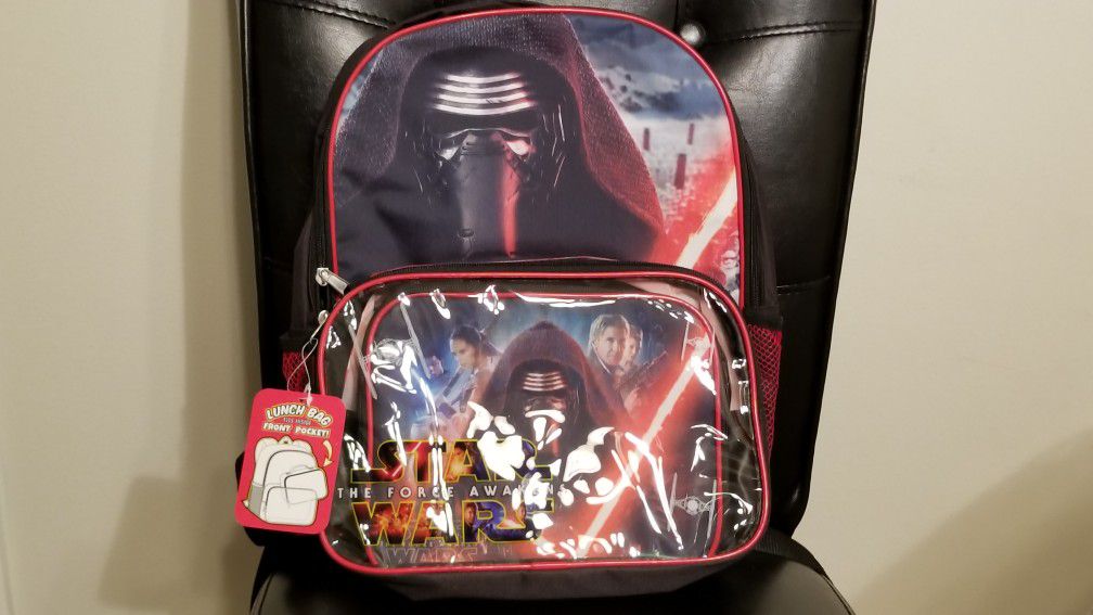 Star Wars Boys' Ep 7 Kylo 15.5 inch Backpack Lunch Set