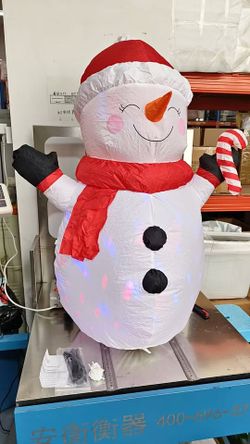 Christmas Inflatable Snowman - Rotating Disco Lights
