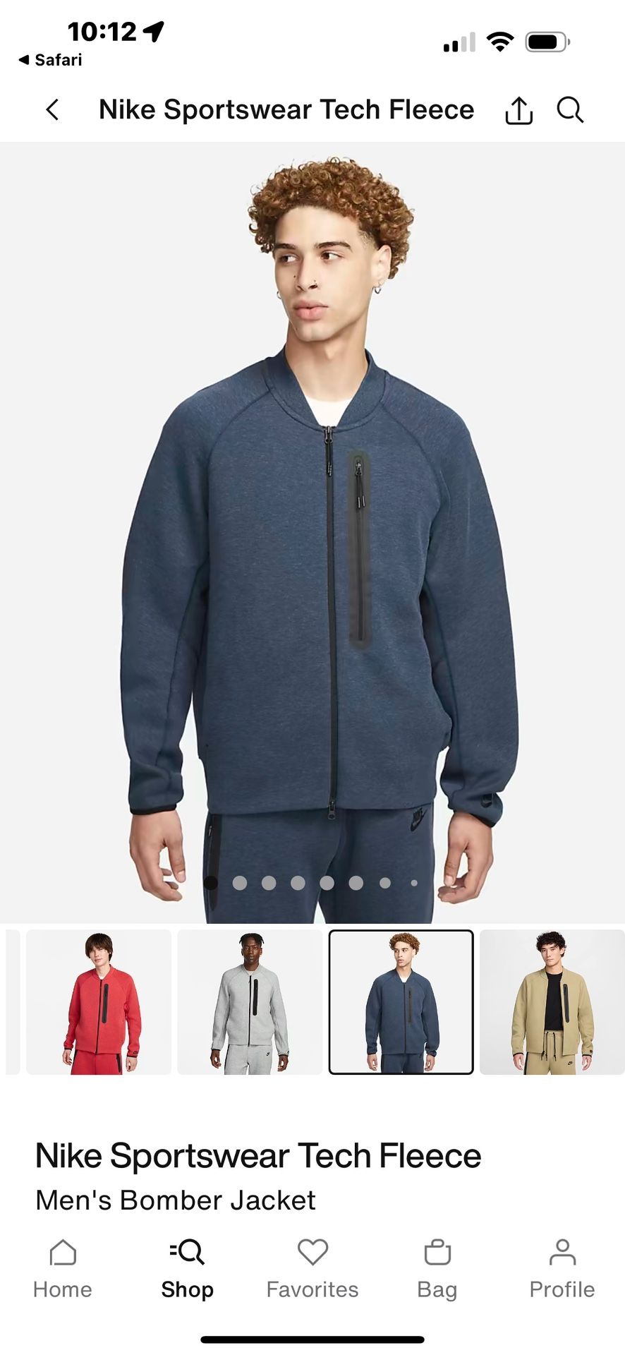 Nike Men Fleece Jacket Large 