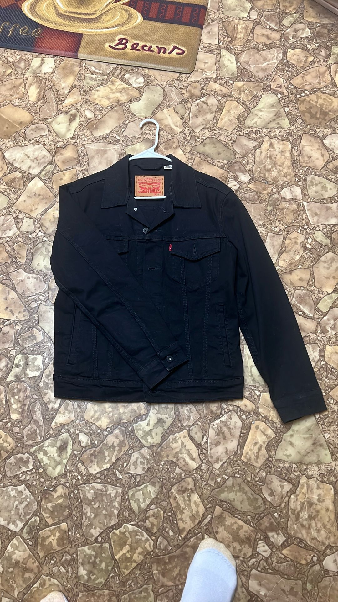 Levi Jacket, Men’s Black Denim Red Tag Levi Jacket (like new)
