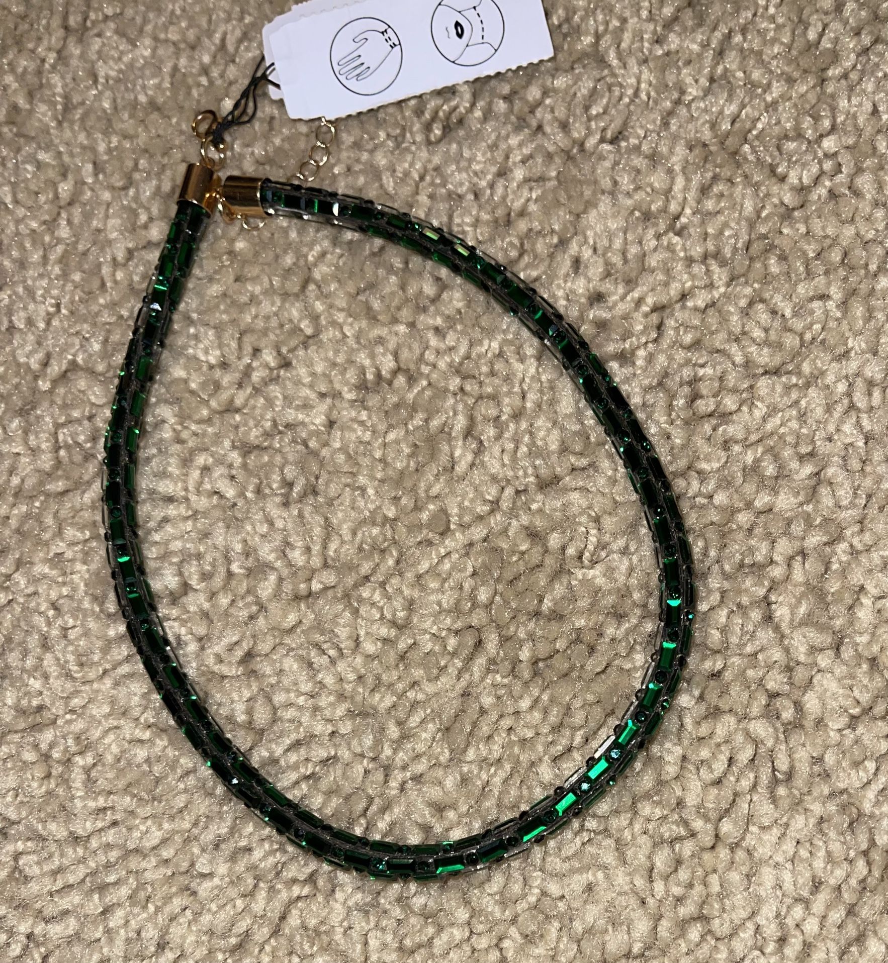 Bacelet/ Necklace Choker Emerald Green