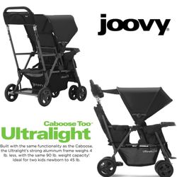 Double stroller with free bouncer  and pack and play crib 