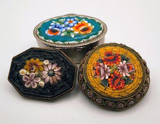 Vintage Italian Micro Mosaic Lot of Three