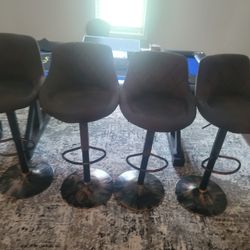Suede/Leather Bar Stools 