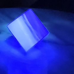 1.3" Approximately Fluorite Cube Reactive With UV Lights 