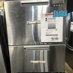 Fisher & Paykel 24inch Double Dishwasher in Stainless Steel 