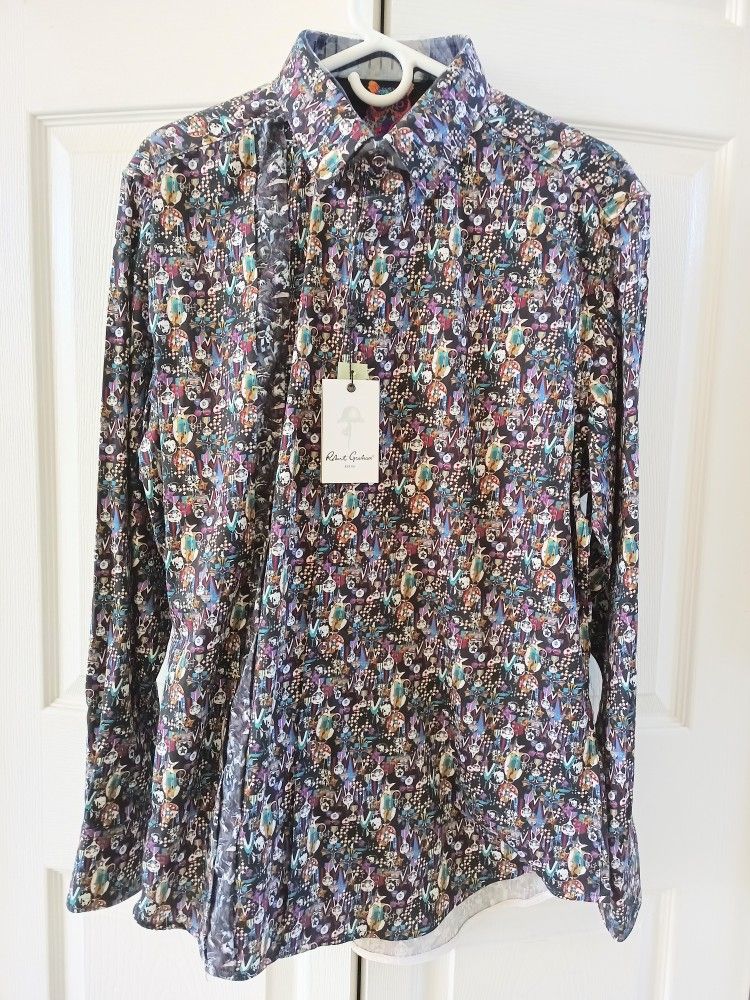 RARE Vintage Robert Graham Nessie Sport Shirt Size: LARGE NWT NOS BRAND NEW