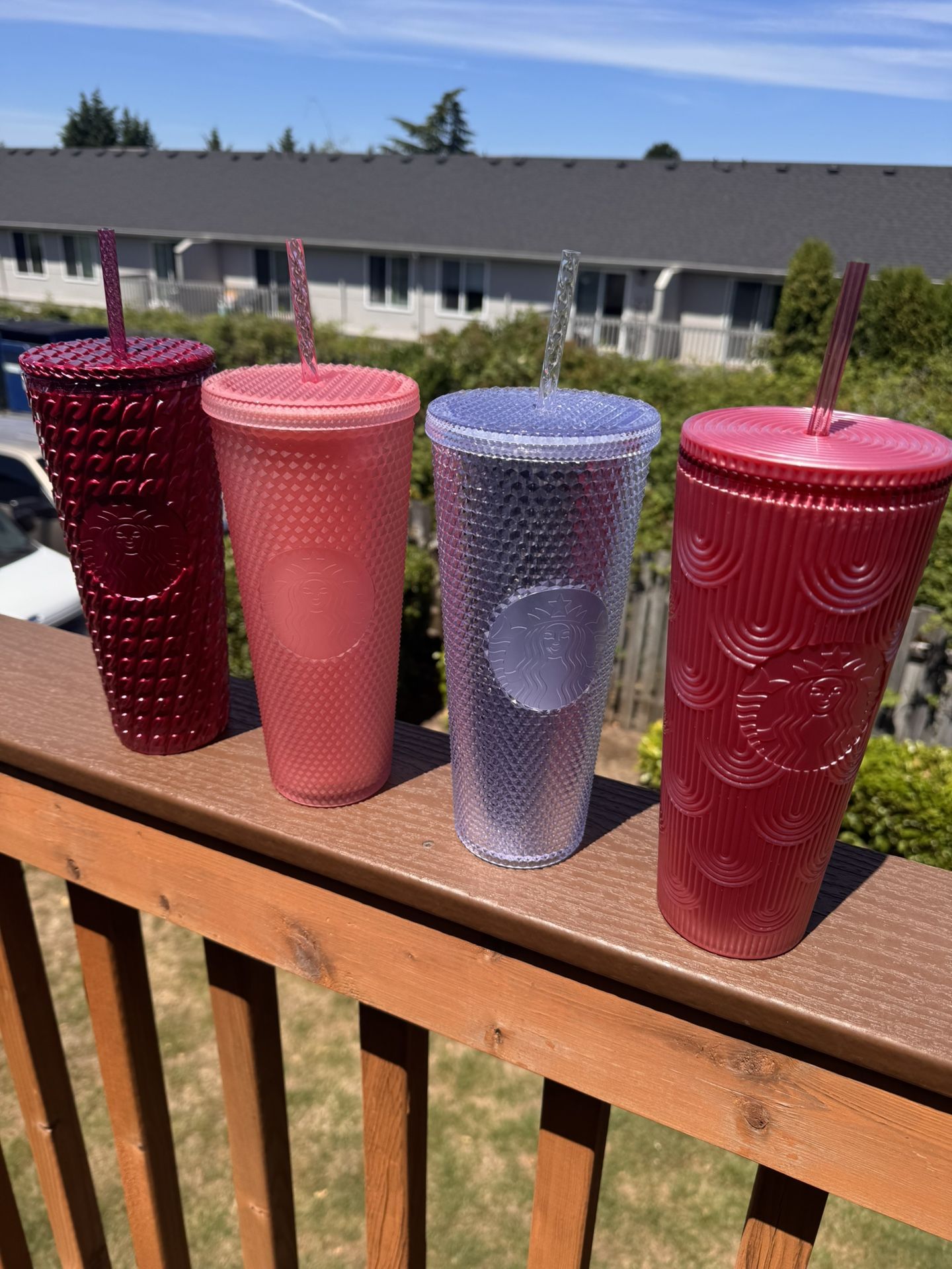 Set Of 4 Starbucks Tall Tumblers