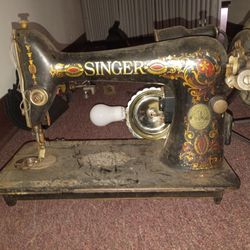 Vintage Singer Sewing Machine/ Wall Light