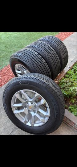 Like new Chevy Silverado wheels and tires