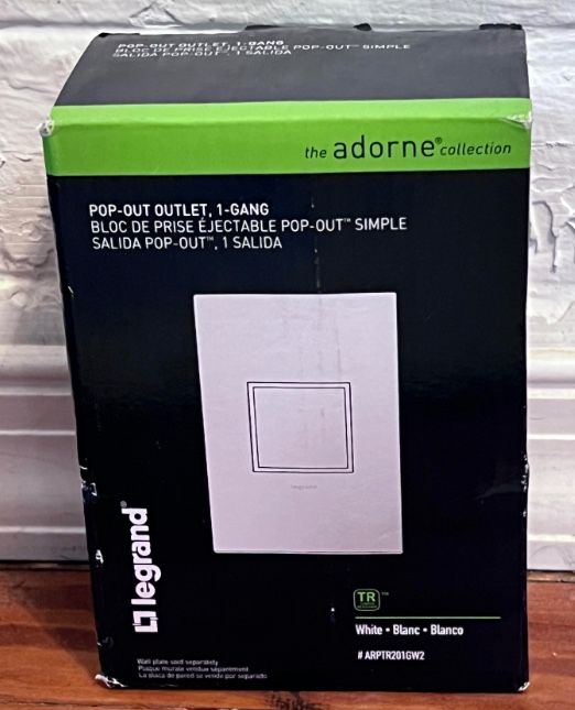 Legrand adorne 20 Amp 125-Volt Tamper Resistant 1-Gang Pop-Out Outlet