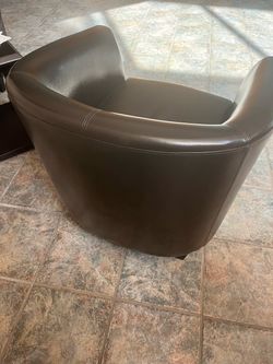 Dark Brown Barrel Chairs