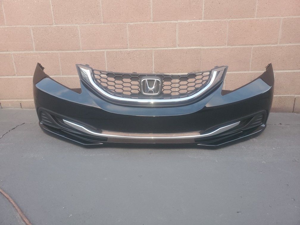2013 Honda Civic "Complete" Front Bumper Cover Blk. $200$