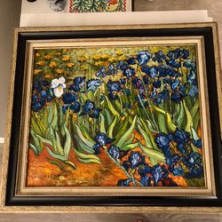Flowers Painting With Elegant Frame
