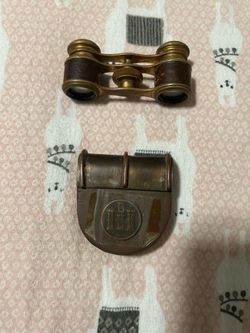 Antique lighter,binoculars