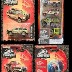 Matchbox Jurassic World / Jurassic Park Diecast 1:64 (ORIGINAL 2019 SERIES) *8 x Vehicles BUNDLE*