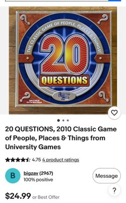 Board game 20 questions $10