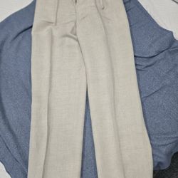 Men's Cubavera Beige Linen Drawstring Pants - SIZE L 36-38 - NWT