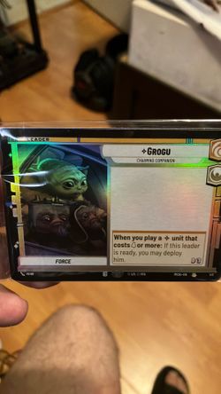 Star Wars Grogu Holographic Playing Card