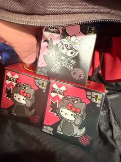 McDonald’s hello kitty x Godzilla 10 each