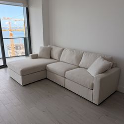 New Ivory Sectional Couch