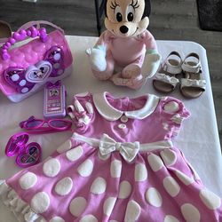 Baby Minnie dress and accessories bundle