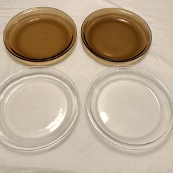 Four  9” Pie Plates Anchor Hocking & Fire King  USA