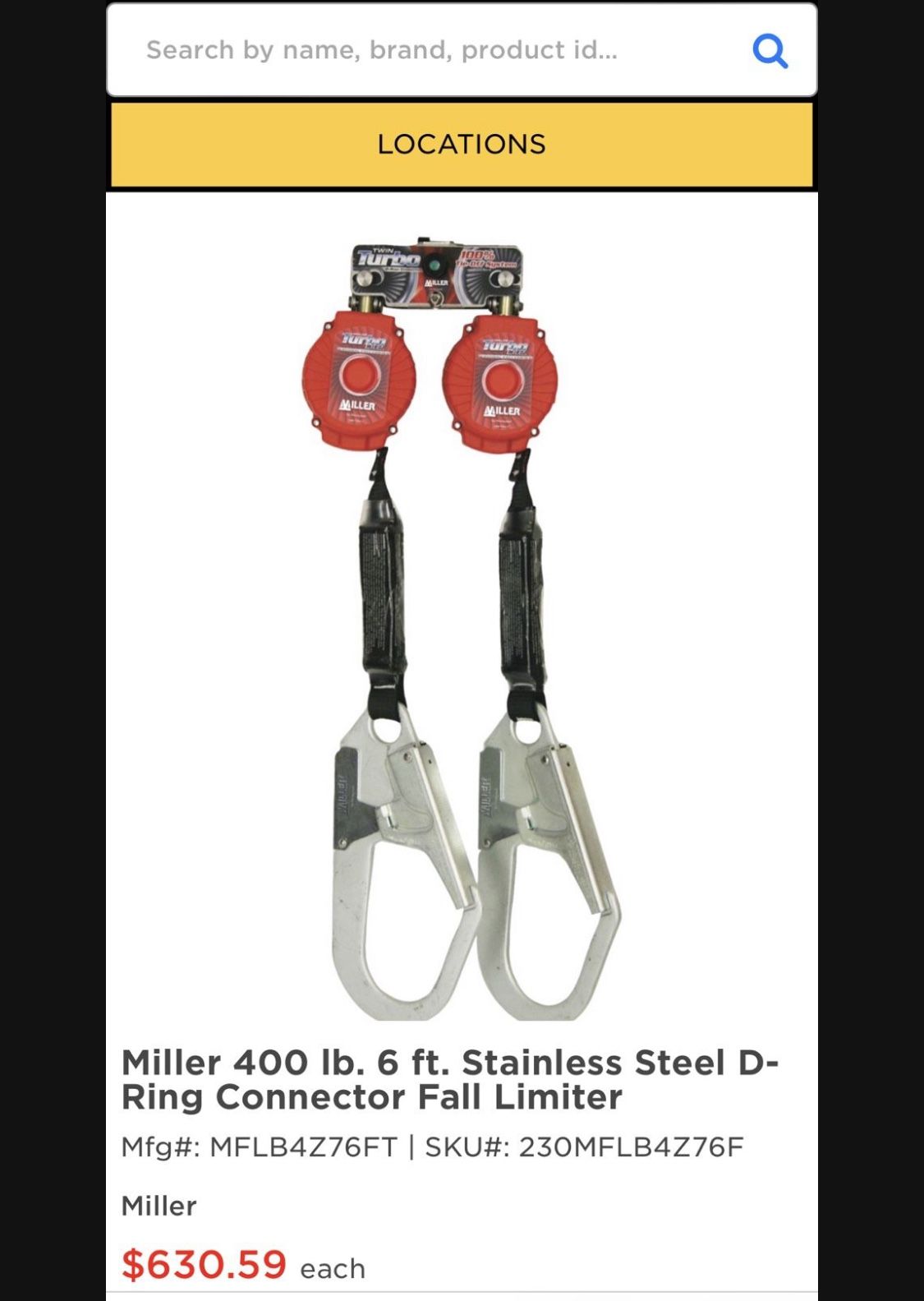 Twin-turbo Fall Arrest YoYo/lanyard & Harness