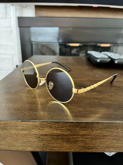 Round Vintage Sunglasses Gold