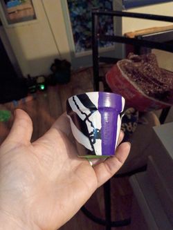 Hand-Painted Small Terra Cotta Pot beetle nuice