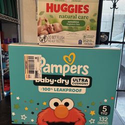 Pampers(diapers) & Huggies(wipes) Bundle