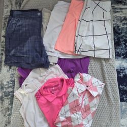 Woman's Size Med Golf Skirts, Shorts, Tops Bundle