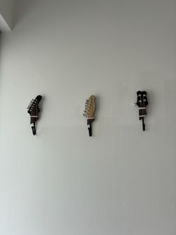 Guitar Headstock Wall Hooks Set of 3